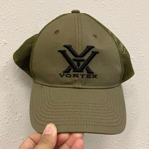 Vortex men’s black and green trucker hat OSFM adjustable back
